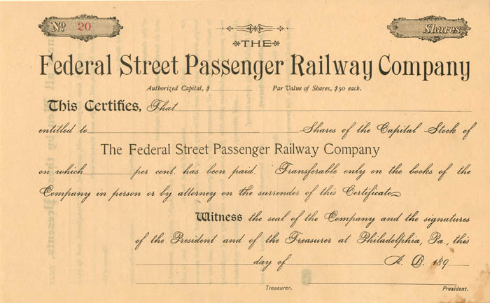 Federal Street Passenger Railway Co.